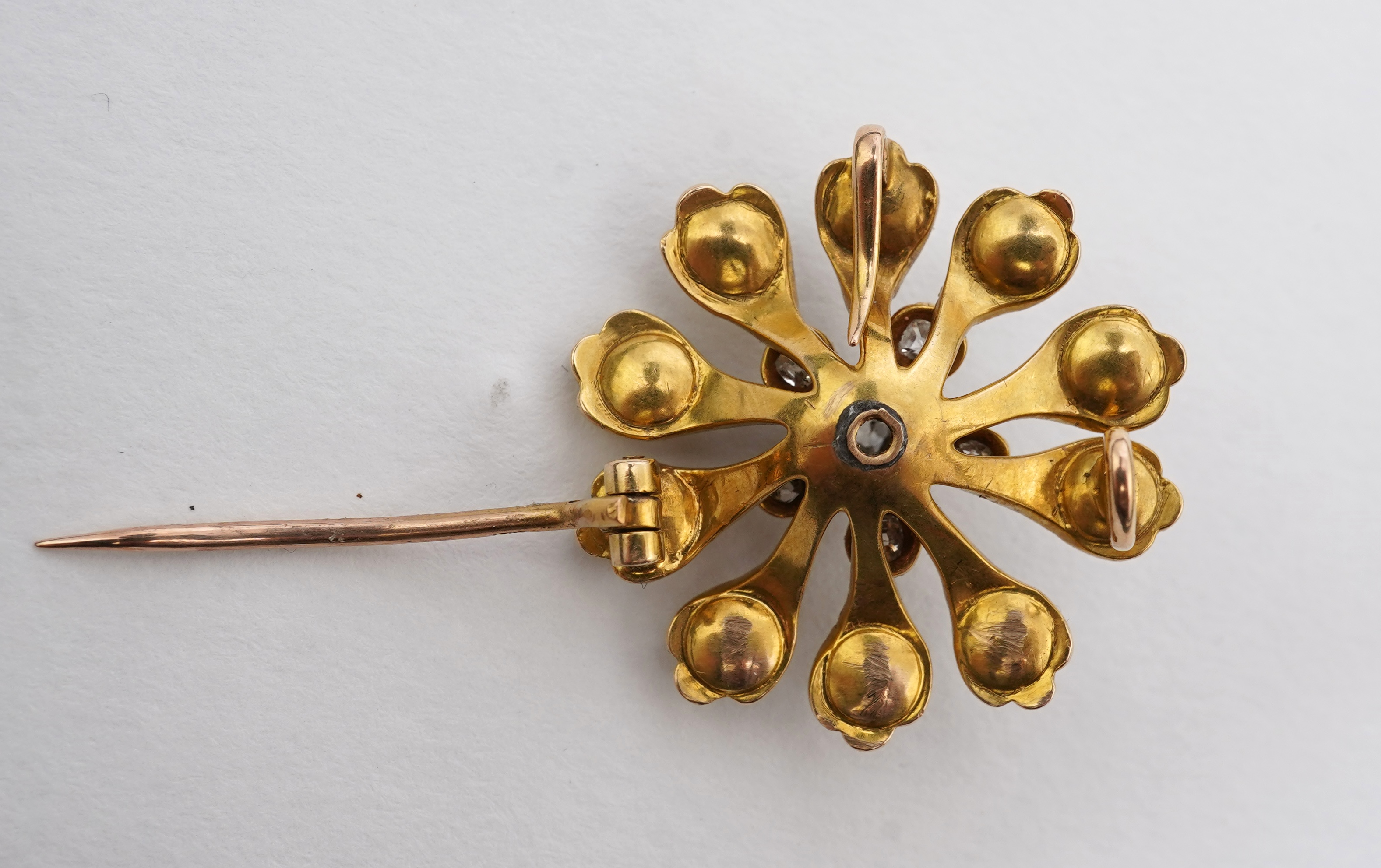 An Edwardian pearl and diamond brooch/pendant, early 20th century